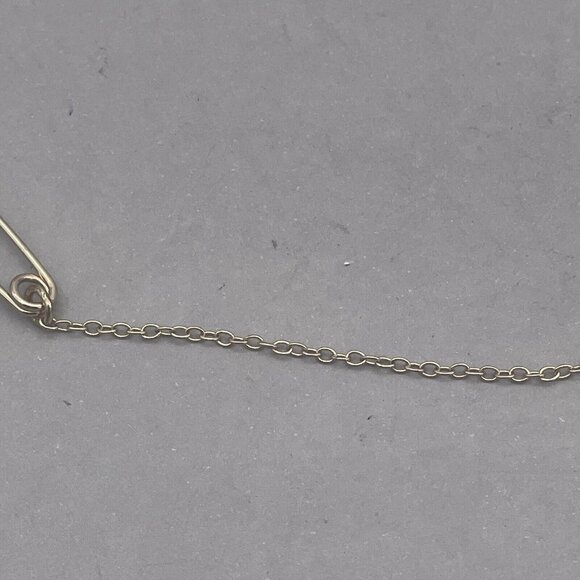 KC BYGB Safety Pin Chain Necklace Gold Tone 16 to 18.5 Inches - Picture 5 of 5